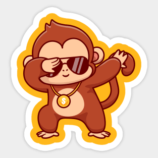 Cool monkey Sticker